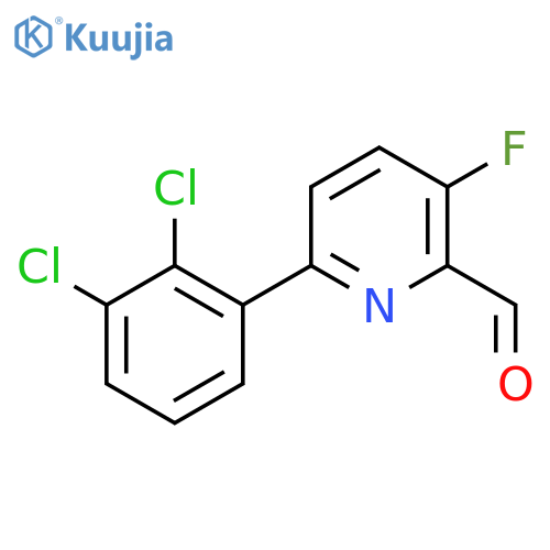 6-(2,3-Dichlorophenyl)-3-fluoropicolinaldehyde structure