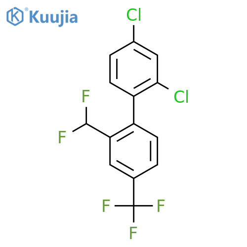2'-Difluoromethyl-2,4-dichloro-4'-trifluoromethyl-biphenyl structure