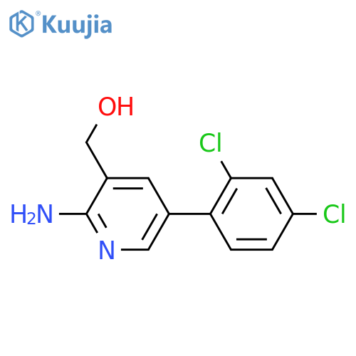 2-Amino-5-(2,4-dichlorophenyl)pyridine-3-methanol structure