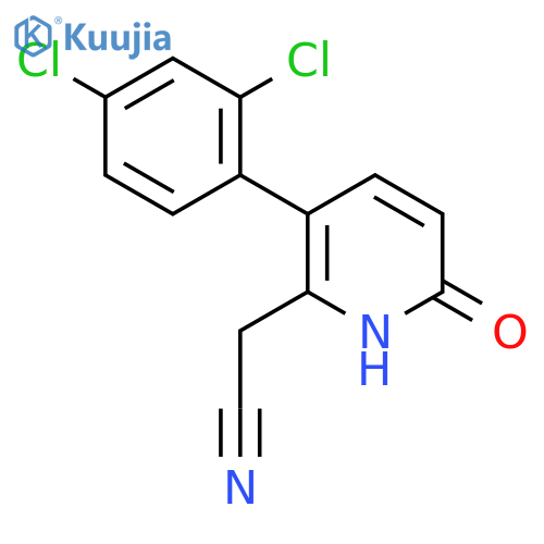 3-(2,4-Dichlorophenyl)-6-hydroxypyridine-2-acetonitrile structure