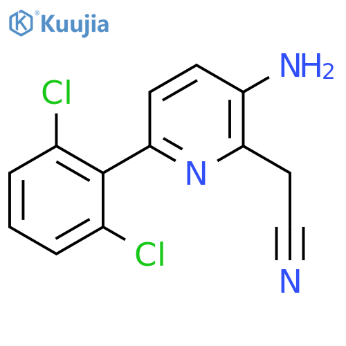 3-Amino-6-(2,6-dichlorophenyl)pyridine-2-acetonitrile structure
