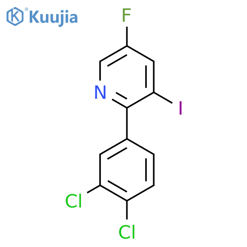 2-(3,4-Dichlorophenyl)-5-fluoro-3-iodopyridine structure