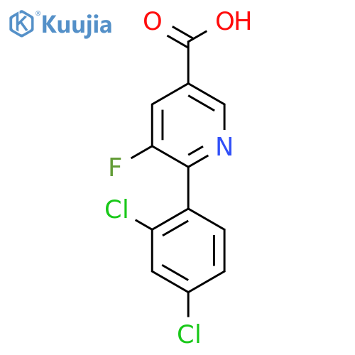 6-(2,4-Dichlorophenyl)-5-fluoronicotinic acid structure