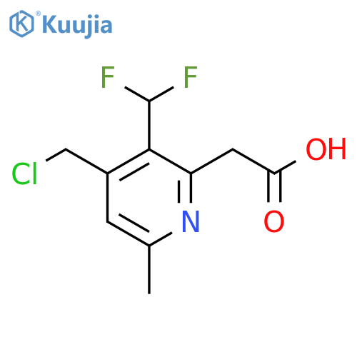 4-(Chloromethyl)-3-(difluoromethyl)-6-methylpyridine-2-acetic acid structure