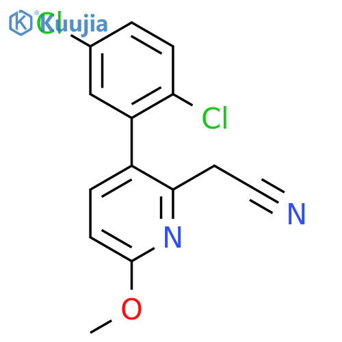 3-(2,5-Dichlorophenyl)-6-methoxypyridine-2-acetonitrile structure