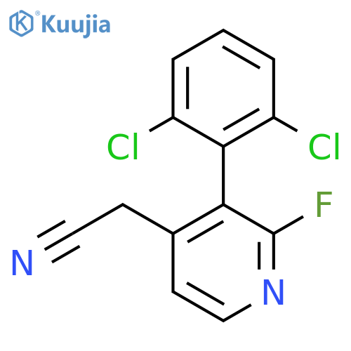 3-(2,6-Dichlorophenyl)-2-fluoropyridine-4-acetonitrile structure