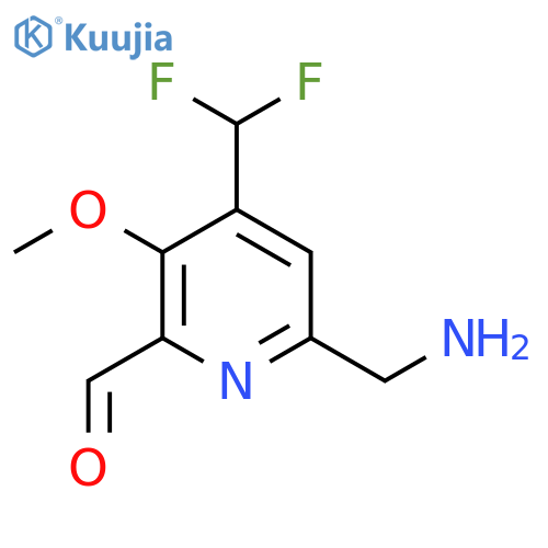 6-(Aminomethyl)-4-(difluoromethyl)-3-methoxypyridine-2-carboxaldehyde structure
