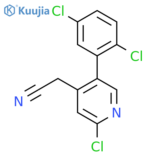 2-Chloro-5-(2,5-dichlorophenyl)pyridine-4-acetonitrile structure