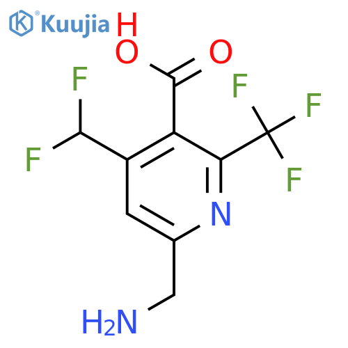 6-(Aminomethyl)-4-(difluoromethyl)-2-(trifluoromethyl)pyridine-3-carboxylic acid structure