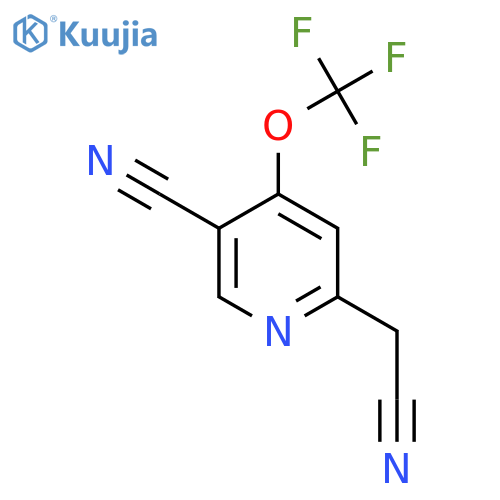 5-Cyano-4-(trifluoromethoxy)pyridine-2-acetonitrile structure