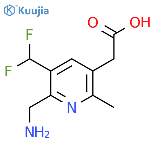 2-(Aminomethyl)-3-(difluoromethyl)-6-methylpyridine-5-acetic acid structure