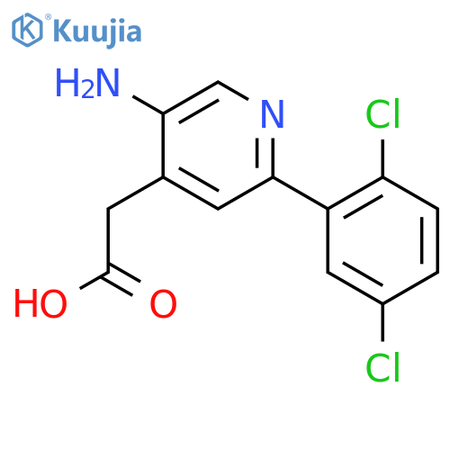 5-Amino-2-(2,5-dichlorophenyl)pyridine-4-acetic acid structure