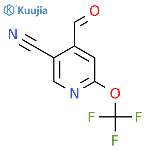 5-Cyano-2-(trifluoromethoxy)pyridine-4-carboxaldehyde structure