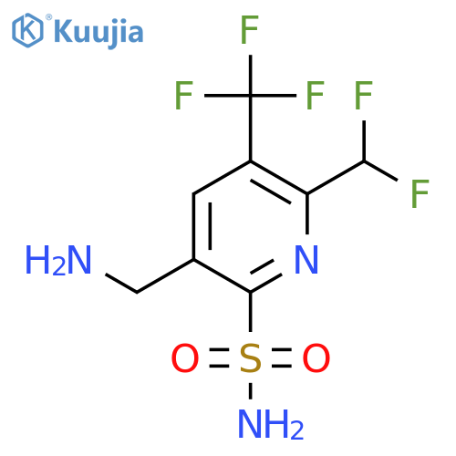 5-(Aminomethyl)-2-(difluoromethyl)-3-(trifluoromethyl)pyridine-6-sulfonamide structure
