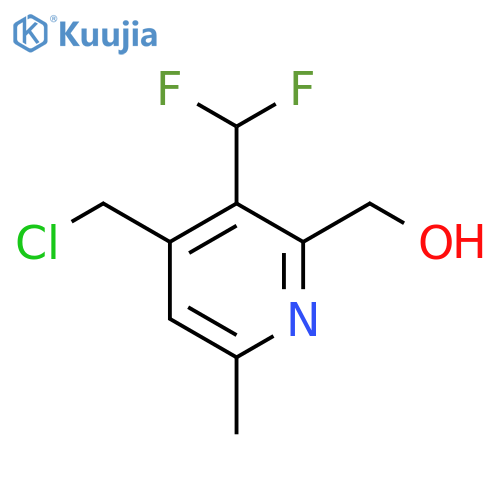 4-(Chloromethyl)-3-(difluoromethyl)-6-methylpyridine-2-methanol structure