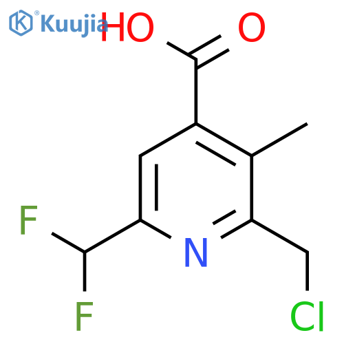 2-(Chloromethyl)-6-(difluoromethyl)-3-methylpyridine-4-carboxylic acid structure