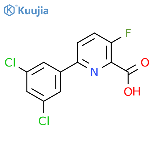6-(3,5-Dichlorophenyl)-3-fluoropicolinic acid structure
