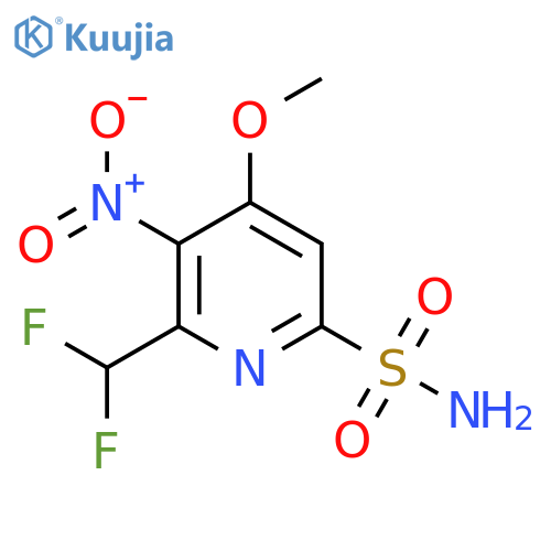 2-(Difluoromethyl)-4-methoxy-3-nitropyridine-6-sulfonamide structure