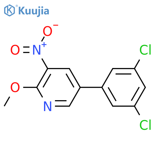 5-(3,5-Dichlorophenyl)-2-methoxy-3-nitropyridine structure