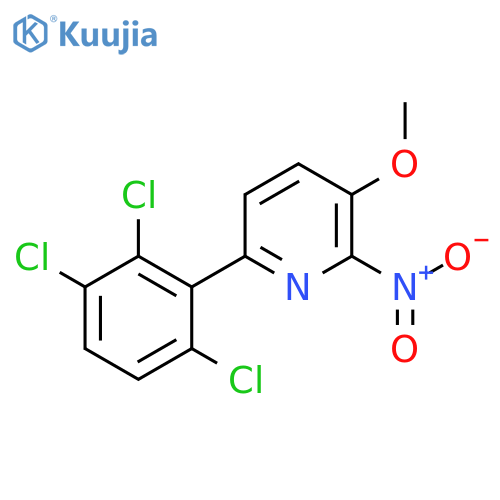 3-Methoxy-2-nitro-6-(2,3,6-trichlorophenyl)pyridine structure