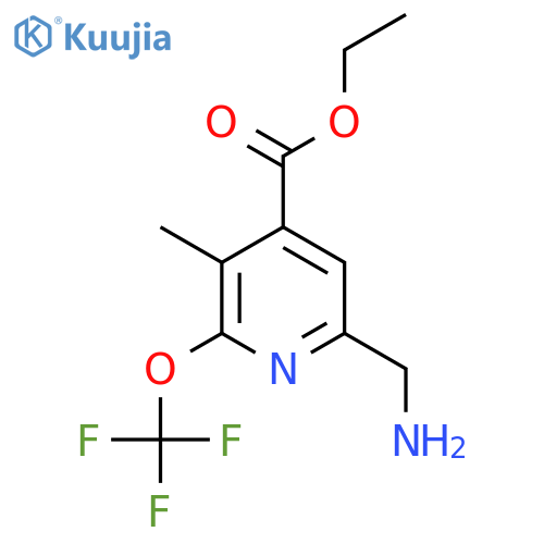 Ethyl 6-(aminomethyl)-3-methyl-2-(trifluoromethoxy)pyridine-4-carboxylate structure