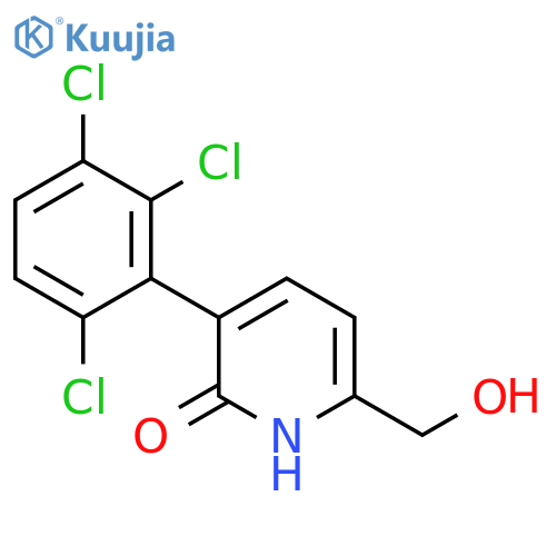 2-Hydroxy-3-(2,3,6-trichlorophenyl)pyridine-6-methanol structure