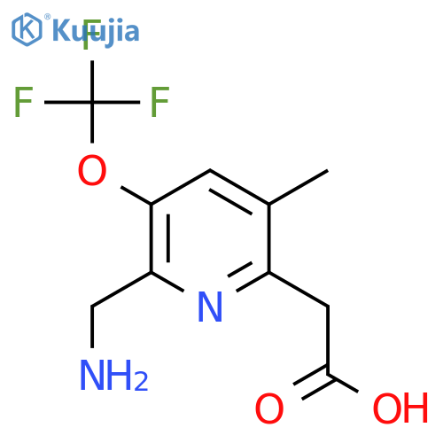 2-(Aminomethyl)-5-methyl-3-(trifluoromethoxy)pyridine-6-acetic acid structure