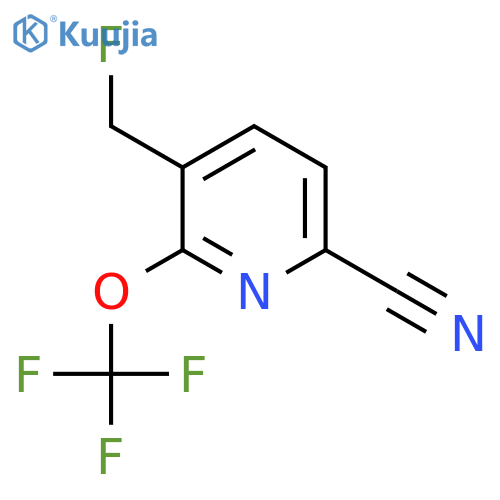 6-Cyano-3-(fluoromethyl)-2-(trifluoromethoxy)pyridine structure