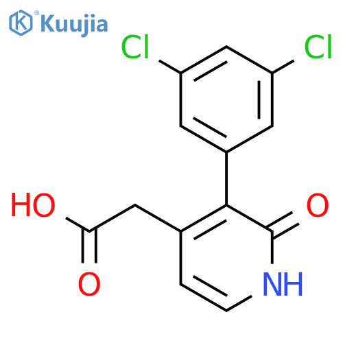 3-(3,5-Dichlorophenyl)-2-hydroxypyridine-4-acetic acid structure