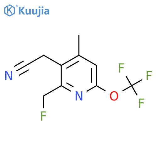 2-(Fluoromethyl)-4-methyl-6-(trifluoromethoxy)pyridine-3-acetonitrile structure