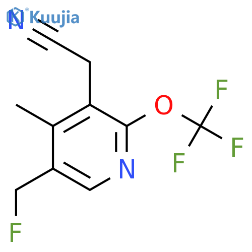 5-(Fluoromethyl)-4-methyl-2-(trifluoromethoxy)pyridine-3-acetonitrile structure