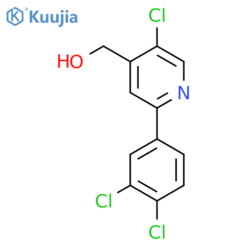 5-Chloro-2-(3,4-dichlorophenyl)pyridine-4-methanol structure