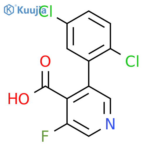 3-(2,5-Dichlorophenyl)-5-fluoroisonicotinic acid structure