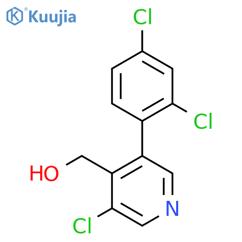 3-Chloro-5-(2,4-dichlorophenyl)pyridine-4-methanol structure