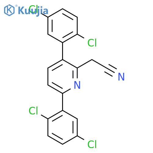 3,6-Bis(2,5-dichlorophenyl)pyridine-2-acetonitrile structure