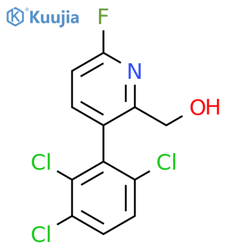 6-Fluoro-3-(2,3,6-trichlorophenyl)pyridine-2-methanol structure