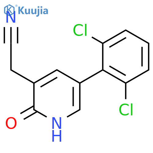 5-(2,6-Dichlorophenyl)-2-hydroxypyridine-3-acetonitrile structure