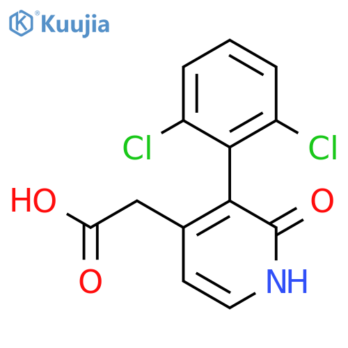 3-(2,6-Dichlorophenyl)-2-hydroxypyridine-4-acetic acid structure