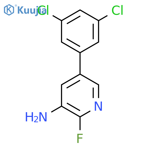 3-Amino-5-(3,5-dichlorophenyl)-2-fluoropyridine structure