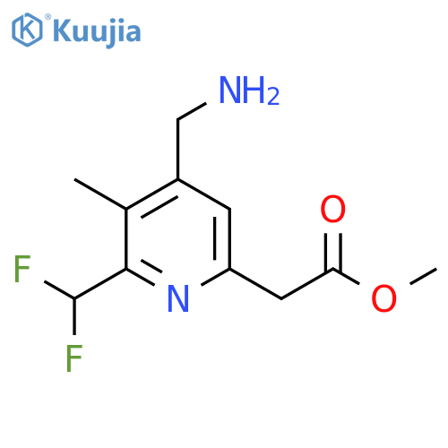 Methyl 4-(aminomethyl)-2-(difluoromethyl)-3-methylpyridine-6-acetate structure