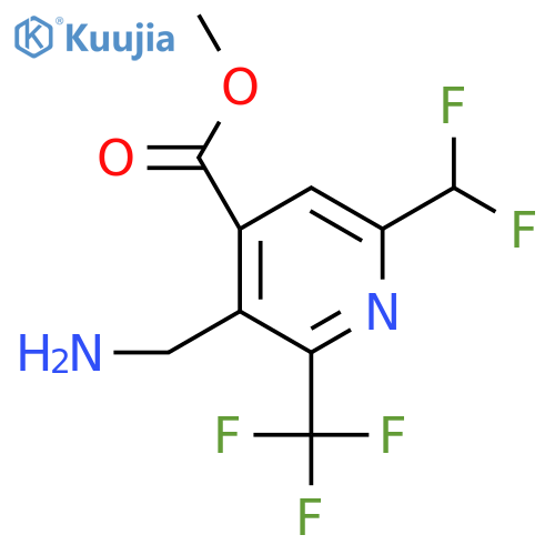 Methyl 3-(aminomethyl)-6-(difluoromethyl)-2-(trifluoromethyl)pyridine-4-carboxylate structure