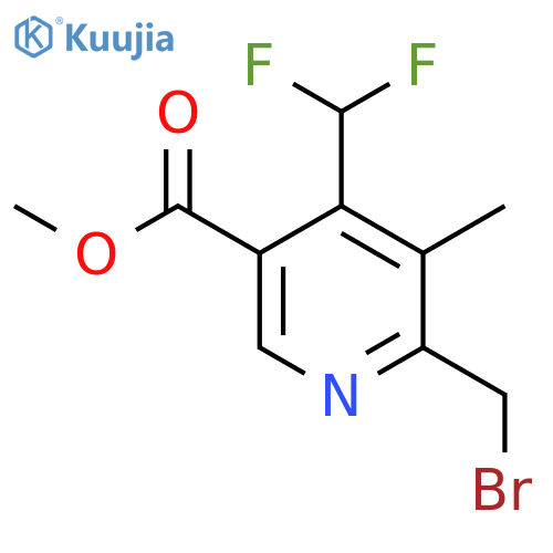 Methyl 2-(bromomethyl)-4-(difluoromethyl)-3-methylpyridine-5-carboxylate structure
