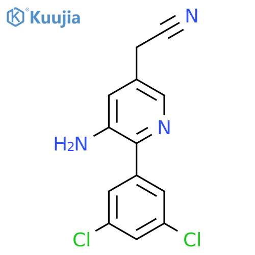 3-Amino-2-(3,5-dichlorophenyl)pyridine-5-acetonitrile structure