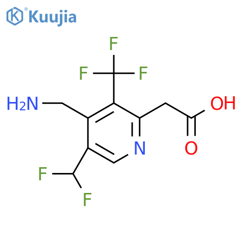 4-(Aminomethyl)-5-(difluoromethyl)-3-(trifluoromethyl)pyridine-2-acetic acid structure