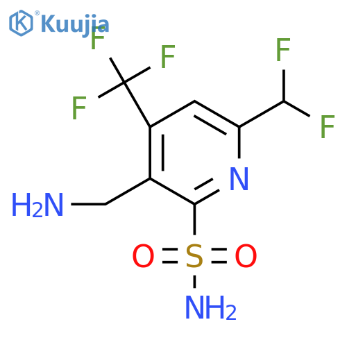 3-(Aminomethyl)-6-(difluoromethyl)-4-(trifluoromethyl)pyridine-2-sulfonamide structure