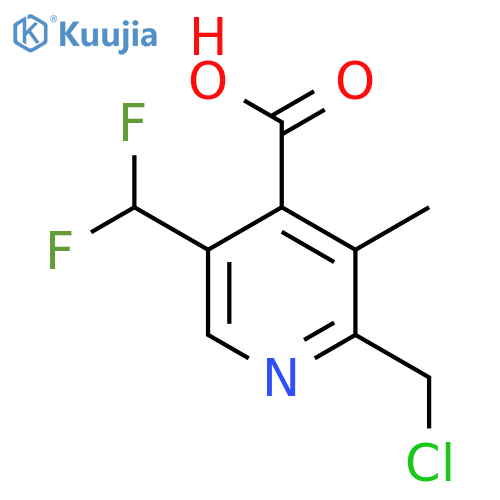 2-(Chloromethyl)-5-(difluoromethyl)-3-methylpyridine-4-carboxylic acid structure