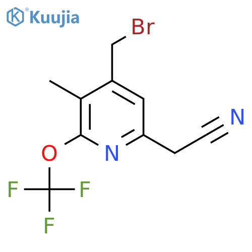 4-(Bromomethyl)-3-methyl-2-(trifluoromethoxy)pyridine-6-acetonitrile structure