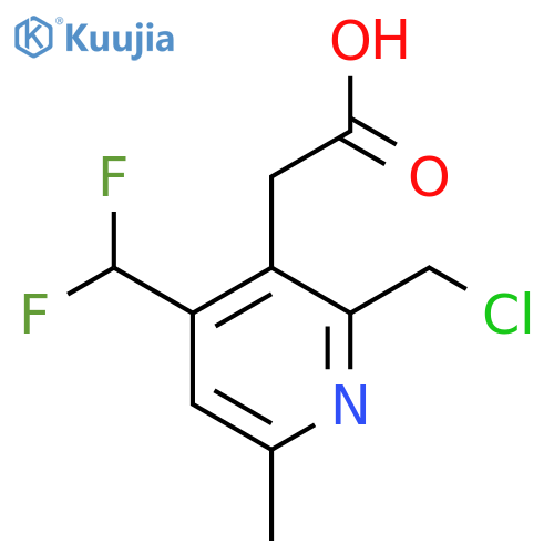 2-(Chloromethyl)-4-(difluoromethyl)-6-methylpyridine-3-acetic acid structure