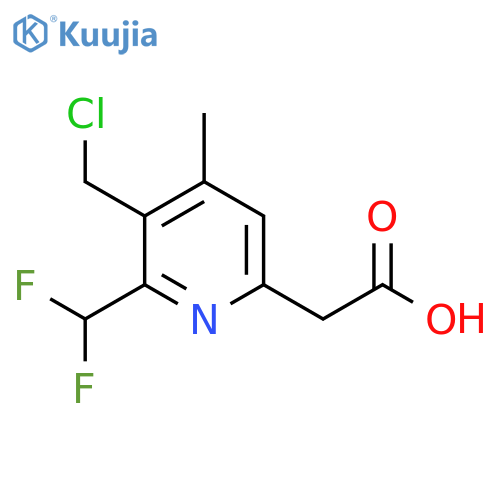 3-(Chloromethyl)-2-(difluoromethyl)-4-methylpyridine-6-acetic acid structure