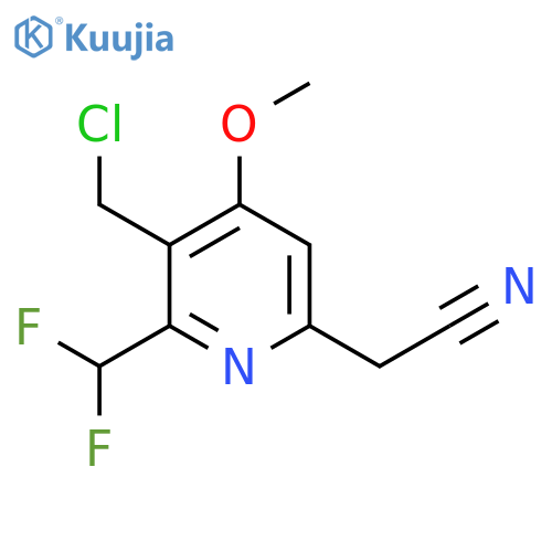 3-(Chloromethyl)-2-(difluoromethyl)-4-methoxypyridine-6-acetonitrile structure